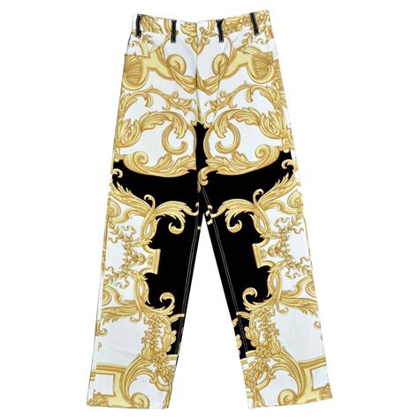 vintage versace printed pants|Versace pants men's.